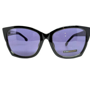 BCBGMAXAZRIA B844 black and Silver Sunglasses Frames Purple Lens H19124